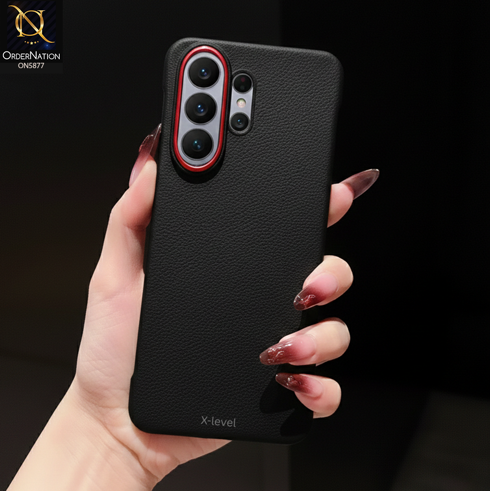 Samsung Galaxy S26 Ultra Cover - Black - New X-LEVEL-CLASSIC NOBLE SKIN- Luxury Matte Finish Mobile Back Cover | Shockproof & Lightweight