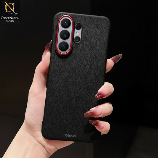 Samsung Galaxy S26 Ultra Cover - Black - New X-LEVEL-CLASSIC NOBLE SKIN- Luxury Matte Finish Mobile Back Cover | Shockproof & Lightweight