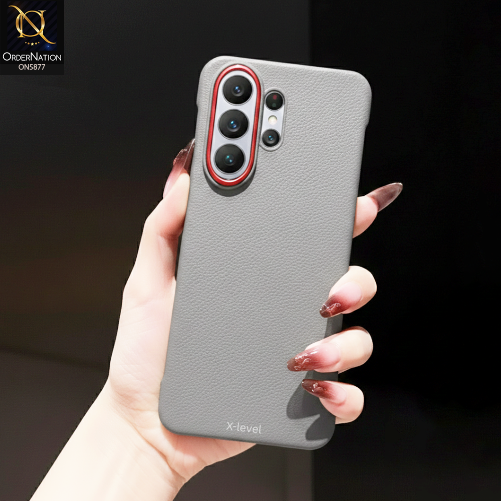 Samsung Galaxy S26 Ultra Cover - Gray - New X-LEVEL-CLASSIC NOBLE SKIN- Luxury Matte Finish Mobile Back Cover | Shockproof & Lightweight