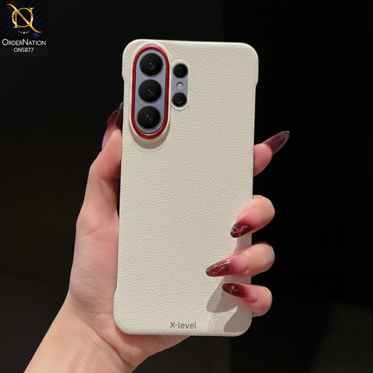 Samsung Galaxy S26 Ultra Cover - White - New X-LEVEL-CLASSIC NOBLE SKIN- Luxury Matte Finish Mobile Back Cover | Shockproof & Lightweight