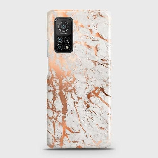 Xiaomi Mi 10T Cover - In Chic Rose Gold Chrome Style Printed Hard Case with Life Time Colors Guarantee ( Fast Delivery )