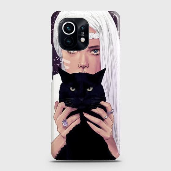 Xiaomi Mi 11 Cover - Trendy Wild Black Cat Printed Hard Case with Life Time Colors Guarantee(B39) ( Fast Delivery )