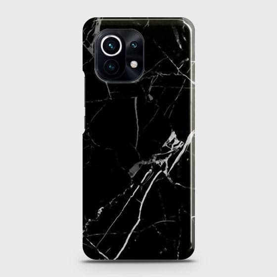 Xiaomi Mi 11 Lite Cover - Black Modern Classic Marble Printed Hard Case with Life Time Colors Guarantee ( Fast Delivery )