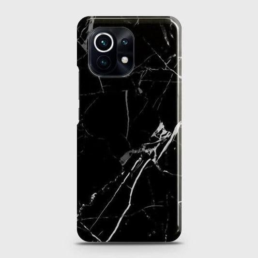 Xiaomi Mi 11 Lite Cover - Black Modern Classic Marble Printed Hard Case with Life Time Colors Guarantee ( Fast Delivery )