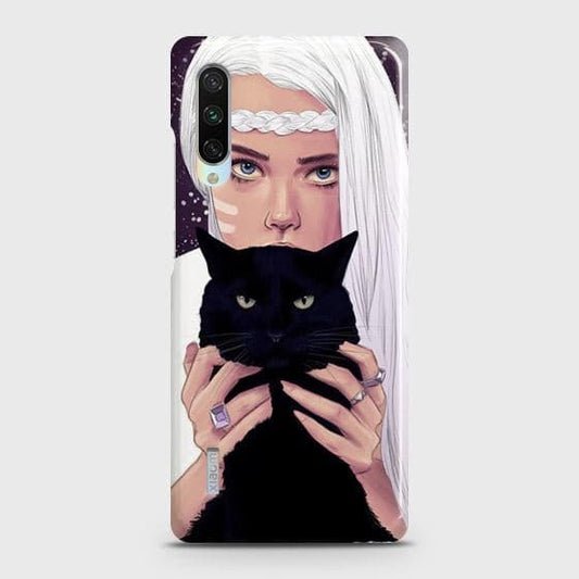 Xiaomi Mi A3 Cover - Trendy Wild Black Cat Printed Hard Case with Life Time Colors Guarantee ( Fast Delivery )