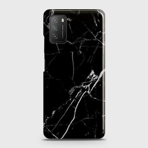 Xiaomi Poco M3 Cover - Black Modern Classic Marble Printed Hard Case with Life Time Colors Guarantee ( Fast Delivery )