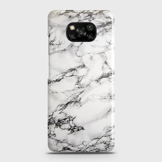 Xiaomi Poco X3 Pro Cover - Matte Finish - Trendy Mysterious White Marble Printed Hard Case with Life Time Colors Guarantee ( Fast Delivery )