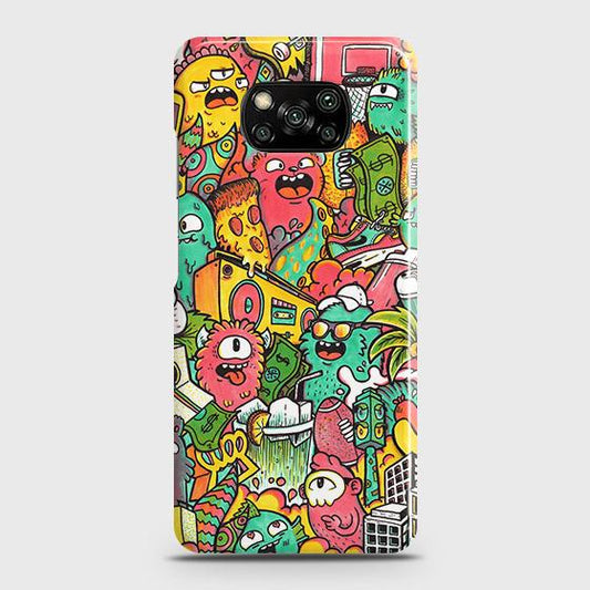 Xiaomi Poco X3 Pro Cover - Matte Finish - Candy Colors Trendy Sticker Collage Printed Hard Case with Life Time Colors Guarantee (Fast Delivery)