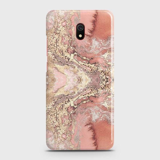Xiaomi Redmi 8A Cover - Trendy Chic Rose Gold Marble Printed Hard Case with Life Time Colors Guarantee(2) ( Fast Delivery )