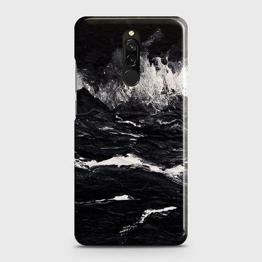 Xiaomi Redmi 8 Cover - Black Ocean Marble Trendy Printed Hard Case with Life Time Colors Guarantee (Fast Delivery)