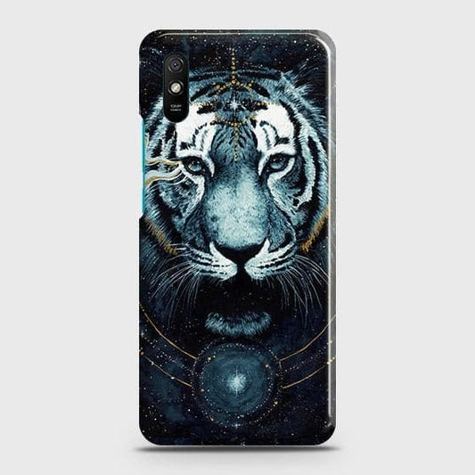 Xiaomi Redmi 9A Cover - Vintage Galaxy Tiger Printed Hard Case with Life Time Colors Guarantee(1) ( Fast Delivery )