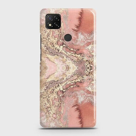 Xiaomi Redmi 9C Cover - Trendy Chic Rose Gold Marble Printed Hard Case with Life Time Colors Guarantee ( Fast Delivery )