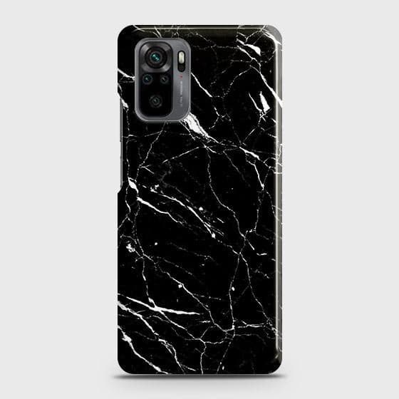 Xiaomi Redmi Note 10 4G Cover - Trendy Black Marble Printed Hard Case with Life Time Colors Guarantee ( Fast Delivery )