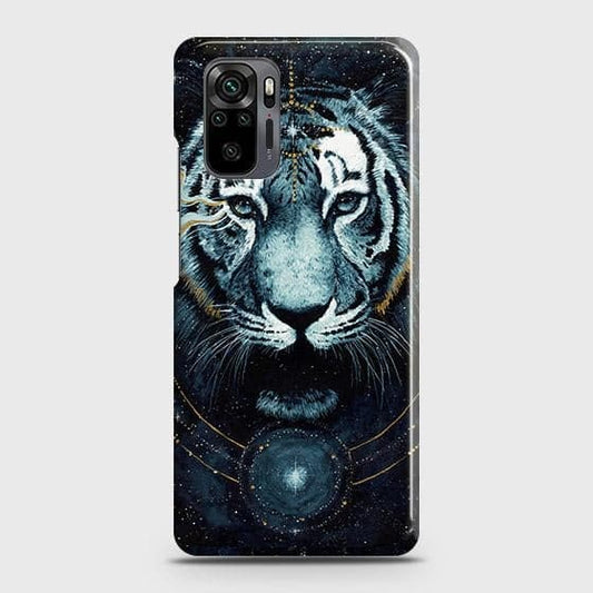 Xiaomi Redmi Note 10 Pro Max Cover - Vintage Galaxy Tiger Printed Hard Case with Life Time Colors Guarantee ( Fast Delivery )