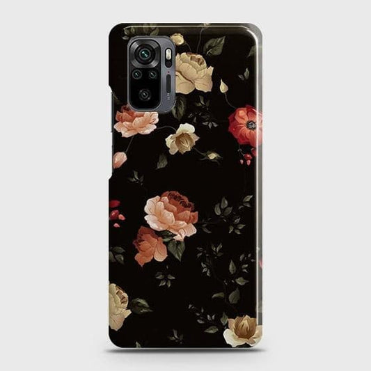 Xiaomi Redmi Note 10 Pro Max Cover - Matte Finish - Dark Rose Vintage Flowers Printed Hard Case with Life Time Colors Guarantee ( Fast Delivery )