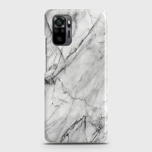 Xiaomi Redmi Note 10 Pro Max Cover - Matte Finish - Trendy White Marble Printed Hard Case with Life Time Colors Guarantee (b40) ( Fast Delivery )