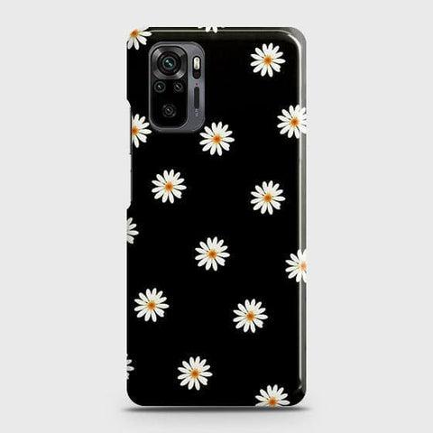 Xiaomi Redmi Note 10 Pro Max Cover - Matte Finish - White Bloom Flowers with Black Background Printed Hard Case with Life Time Colors Guarantee b55 ( Fast Delivery )