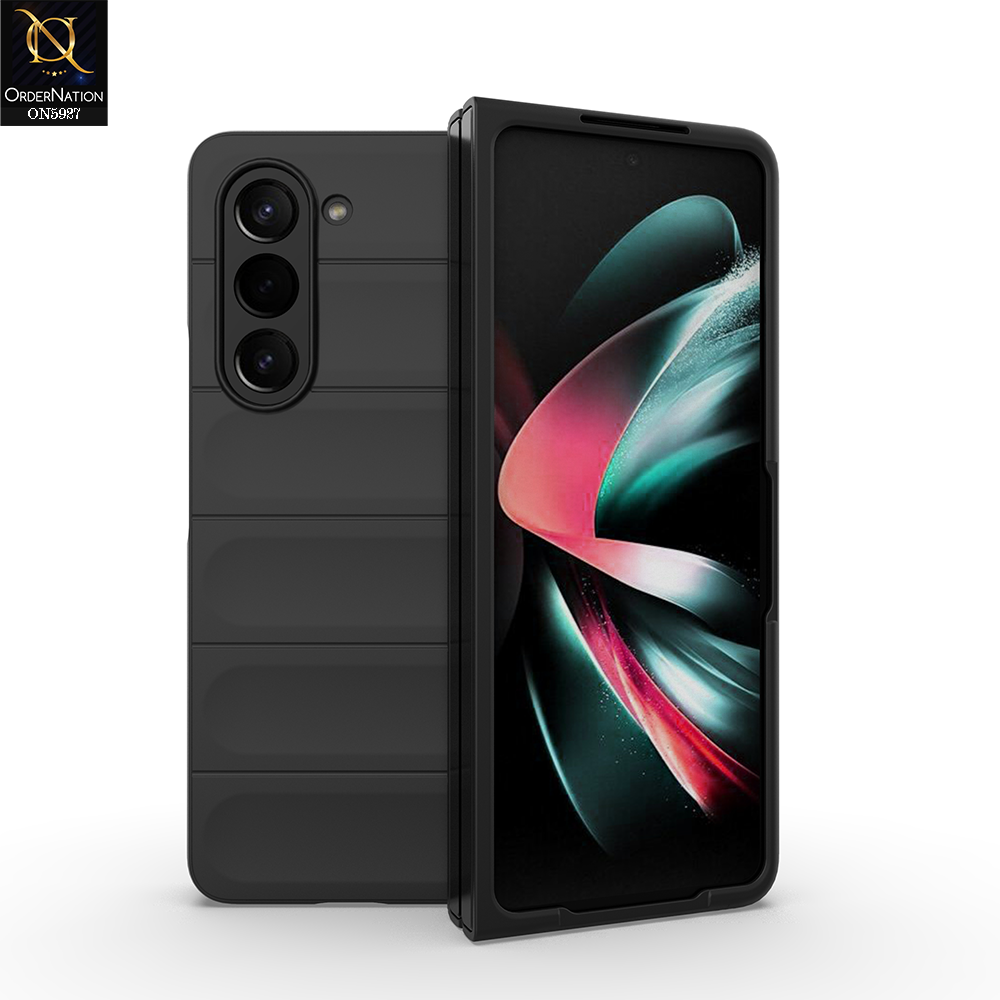 Samsung Galaxy Z Fold 5 5G Cover - Black - New Flexible TPU Mobile Phone Back Cover Scratch Proof Phone Protective Case