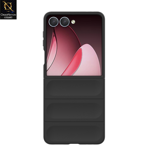 Samsung Galaxy Z Flip 7 Cover - Black - New Flexible TPU Mobile Phone Back Cover Scratch Proof Phone Protective Case
