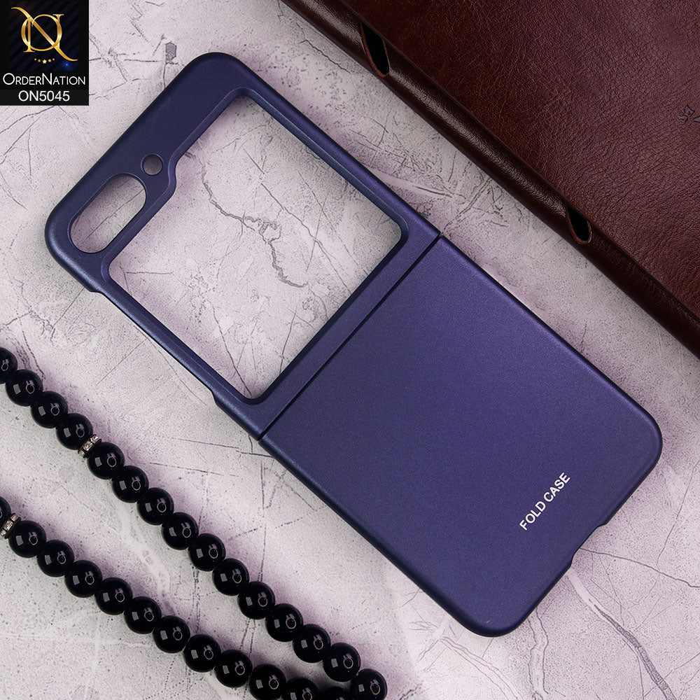 Samsung Galaxy Z Flip 5 5G Cover - Blue - Q Series - Skid and Oil Proof Protective Hard Shell Case