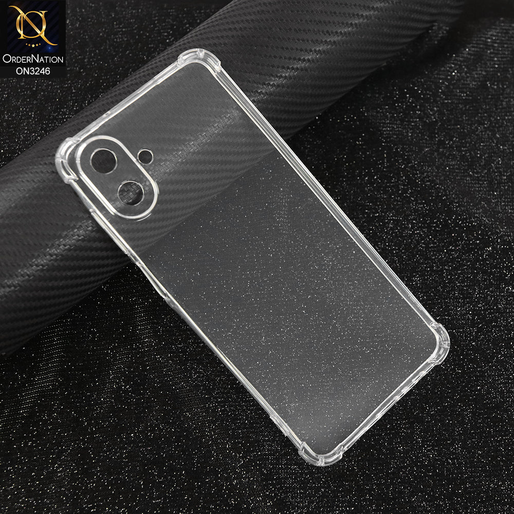 Samsung Galaxy M07 Cover - Transparent - Soft 4D Design Shockproof Silicone Transparent Clear Camera Protection Case