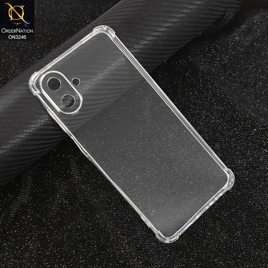 Samsung Galaxy M07 Cover - Transparent - Soft 4D Design Shockproof Silicone Transparent Clear Camera Protection Case