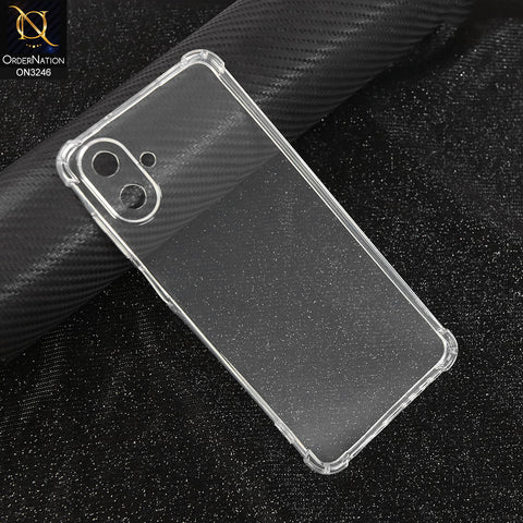 Samsung Galaxy M07 Cover - Transparent - Soft 4D Design Shockproof Silicone Transparent Clear Camera Protection Case