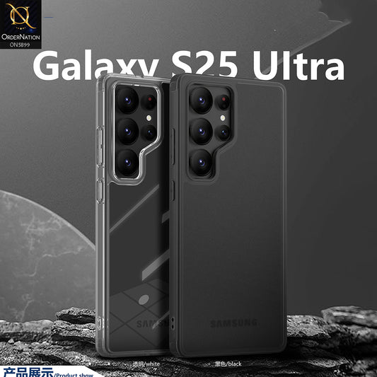 Samsung Galaxy S25 Ultra Cover - Transparent - New X-Level-Skin Armor Series-Color Translucent Matte Shockproof Soft Borders Case