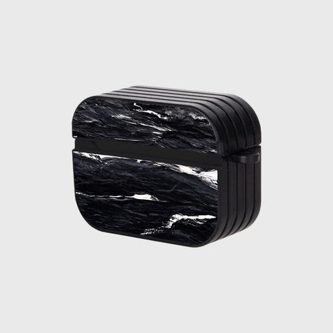 Apple Airpods Pro 2 ( 2nd Gen ) Cover - Black Marble Series - Silicon Airpods Case