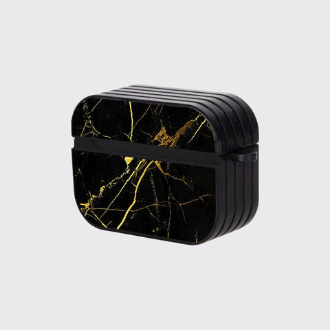 Apple Airpods Pro 2 ( 2nd Gen ) Cover - Black Marble Series - Silicon Airpods Case