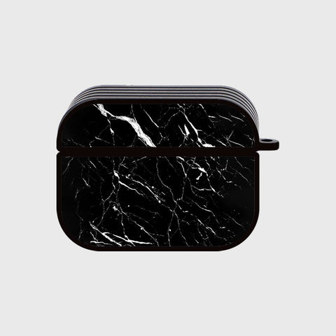 Apple Airpods Pro 2 ( 2nd Gen ) Cover - Black Marble Series - Silicon Airpods Case