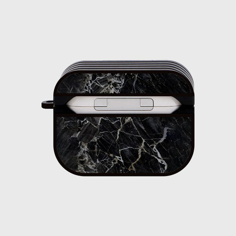 Apple Airpods Pro 2 ( 2nd Gen ) Cover - Black Marble Series - Silicon Airpods Case