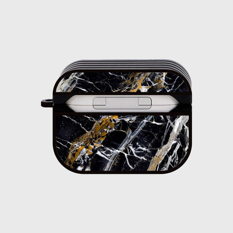 Apple Airpods Pro 2 ( 2nd Gen ) Cover - Black Marble Series - Silicon Airpods Case