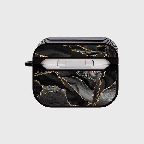 Apple Airpods Pro 2 ( 2nd Gen ) Cover - Black Marble Series - Silicon Airpods Case