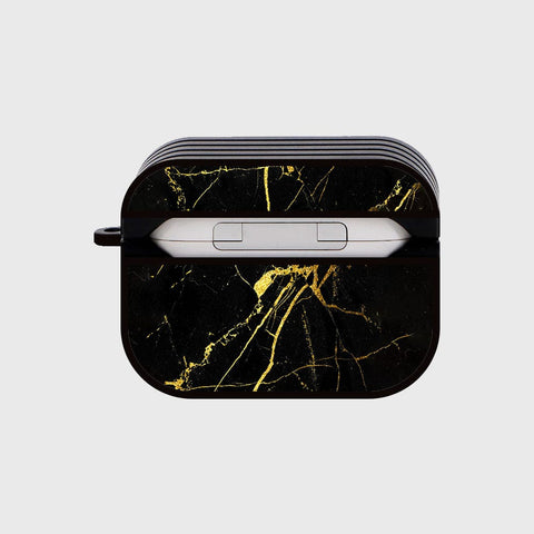 Apple Airpods Pro 2 ( 2nd Gen ) Cover - Black Marble Series - Silicon Airpods Case