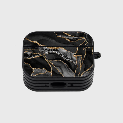 Apple Airpods Pro 2 ( 2nd Gen ) Cover - Black Marble Series - Silicon Airpods Case