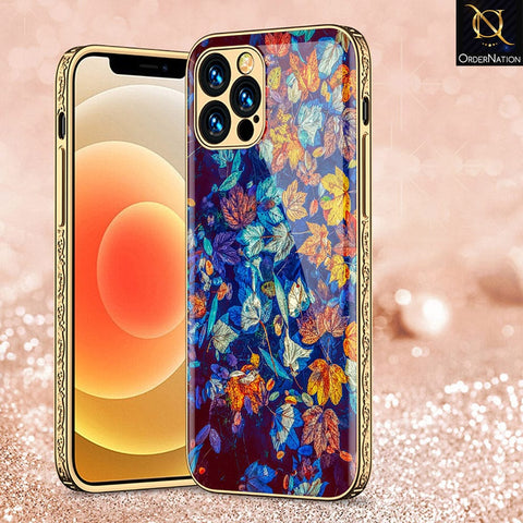 iPhone 12 Pro Cover - Floral Series 2 - D377 - HQ Ultra Shine Premium Infinity Glass Soft Silicon Borders Casee ( Fast Delivey )