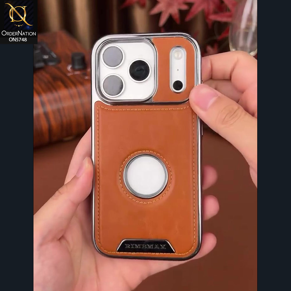 iPhone 17 Pro Max Cover - Brown - New Premium RimbMax High Quality Leather  Case