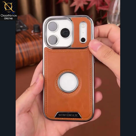 iPhone 17 Pro Max Cover - Brown - New Premium RimbMax High Quality Leather  Case