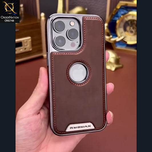 iPhone 17 Pro Max Cover - Coffee - New Premium RimbMax High Quality Leather  Case