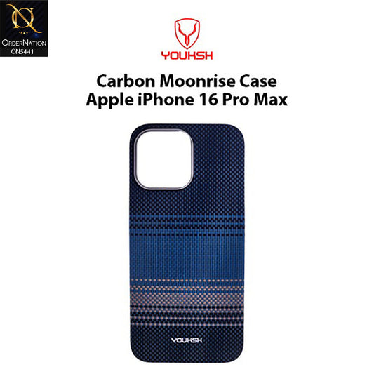 iPhone 16 Pro Max Cover - Design 2 - Premium Youksh Slim Carbon Fiber Texture Shell Case