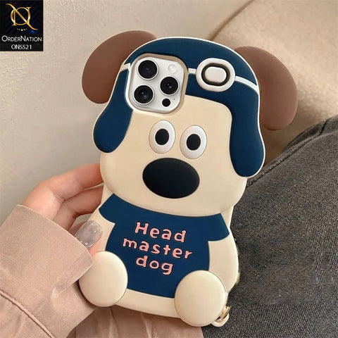 iPhone 15 Pro Max  Cover - Blue - New Cute 3D Animal Soft Case