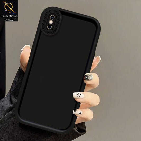 iPhone XS Max Cover - Black - Soft Silicone Case With Round Bumper Matte TPU Shockproof Cover