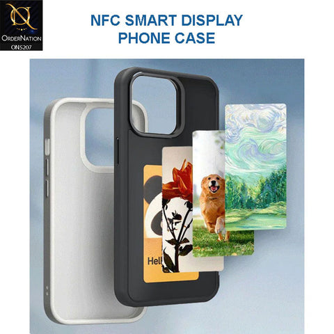 iPhone 14 Pro Max Cover - Black - New Tecnology Four-Color E-ink Screen NFC DIY Phone Case