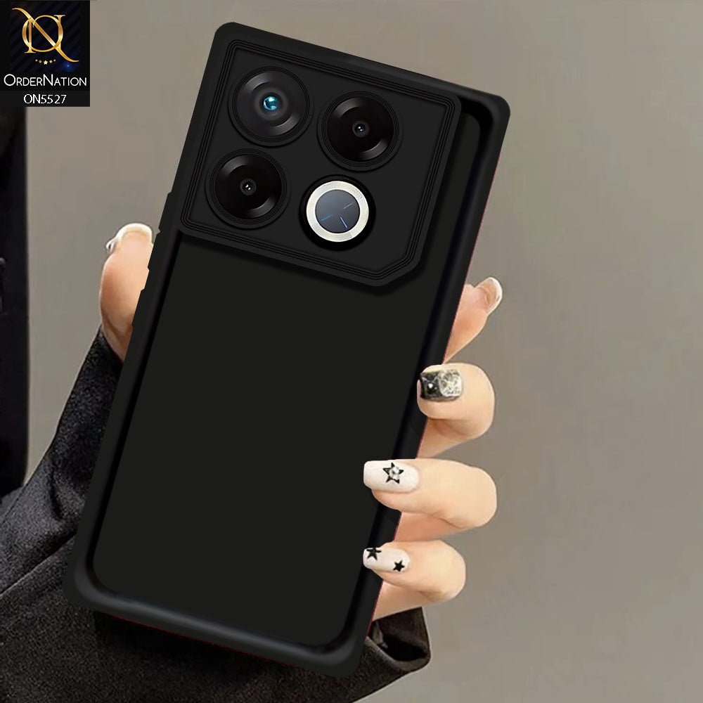 Infinix GT 20 Pro Cover - Black - Soft Silicone Case With Round Bumper Matte TPU Shockproof Cover