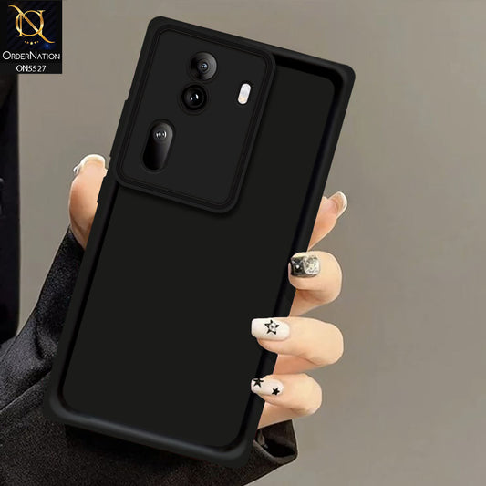 Oppo Reno 11 Pro 5G Cover - Black - Soft Silicone Case With Round Bumper Matte TPU Shockproof Cover