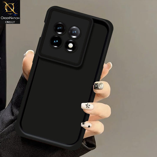 OnePlus Ace 2 Cover - Black - Soft Silicone Case With Round Bumper Matte TPU Shockproof Cover