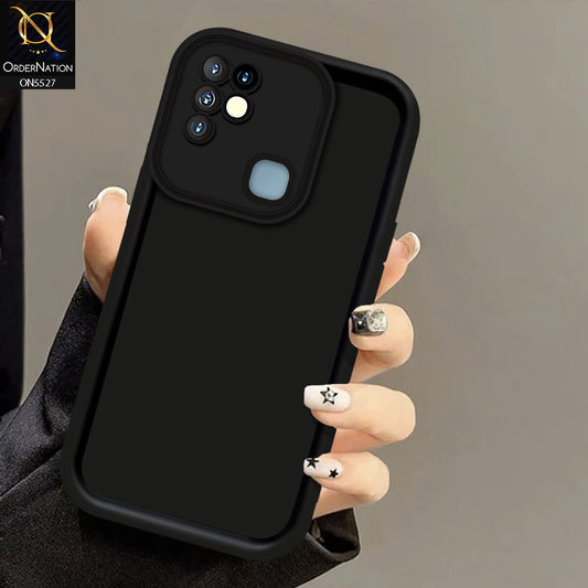 Infinix Hot 10 Cover - Black - Soft Silicone Case With Round Bumper Matte TPU Shockproof Cover