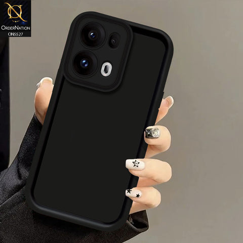 Oppo Reno 13 Pro Cover - Black - Soft Silicone Case With Round Bumper Matte TPU Shockproof Cover