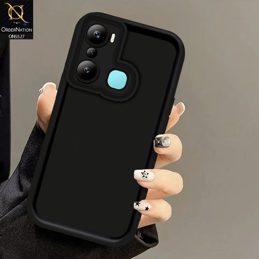 Infinix Hot 20i Cover - Black - Soft Silicone Case With Round Bumper Matte TPU Shockproof Cover